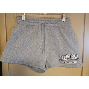 Love Streak California West Coast Gray Sweat Shorts Womens Large Lounge Gym